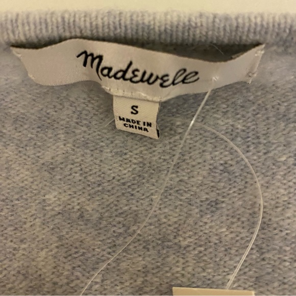 NWT Madewell Small Blue It’s Gonna Be Me Cropped Sweater - Picture 8 of 14